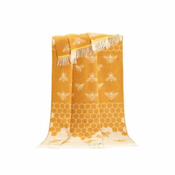 Pure Wool Bee Themed Throw