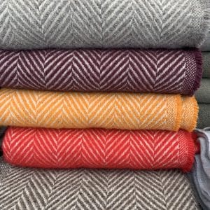 Large Recycled Chevron Wool Throws