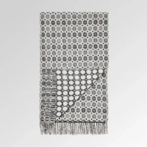 Milan Grey Lambswool Throw by Bronte