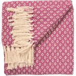 Recycled Cotton Diamond Weave Throw in Purple