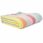 Pure New Wool Striped Rainbow Blanket