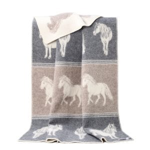 Pure New Wool Pony Themed Reversible Blanket