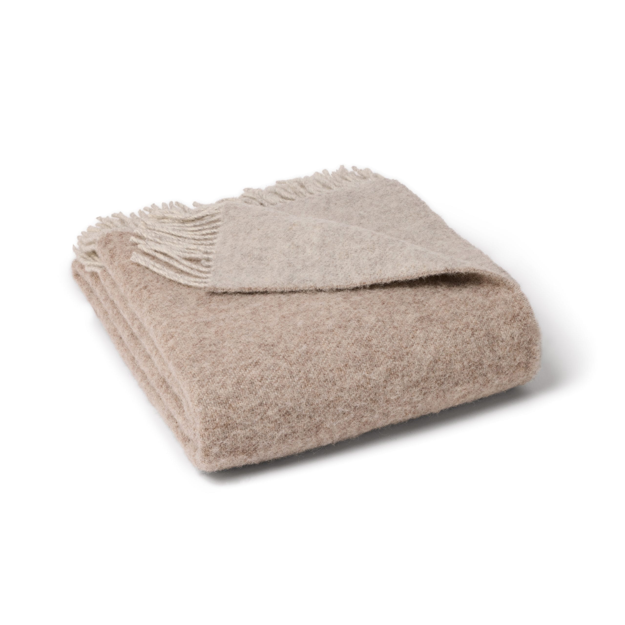 Pure New Wool Dartmoor Throw in Taupe