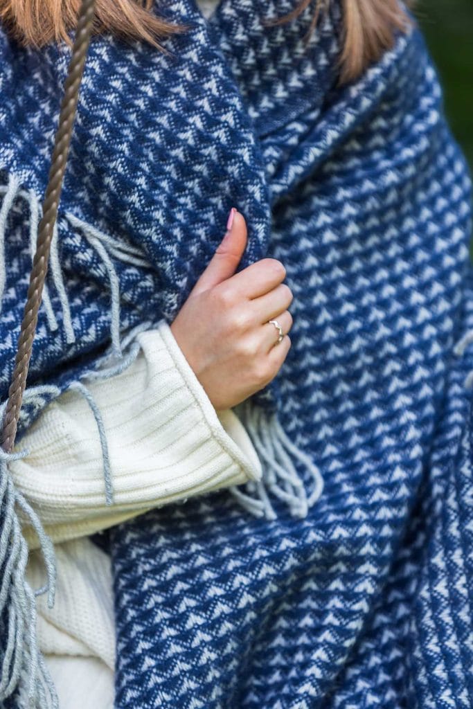 throw blanket wrapped in